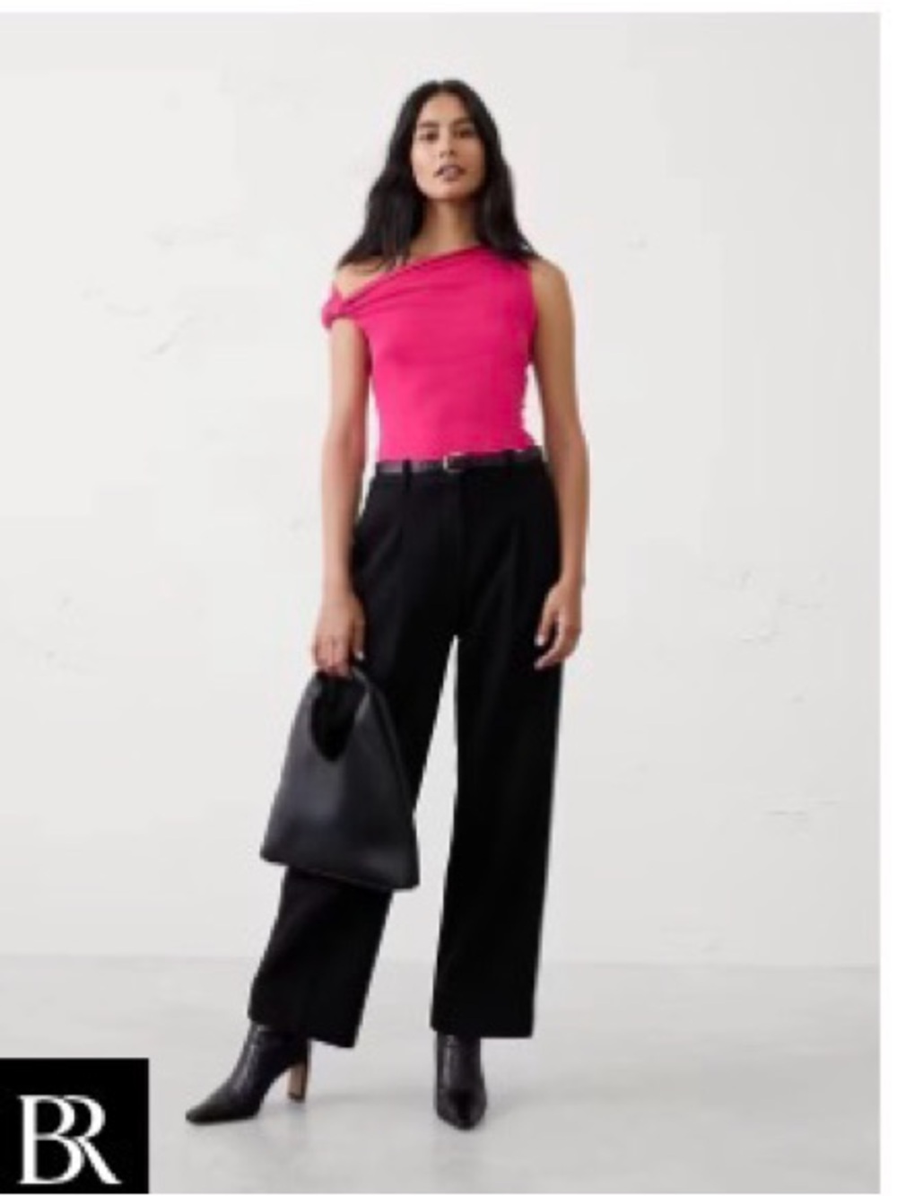 Banana Republic Off-Shoulder Jersey Top Pink Cocktail